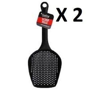 Cooking Concepts Plastic Kitchen Colander Scoop (2) with Strainer Holes